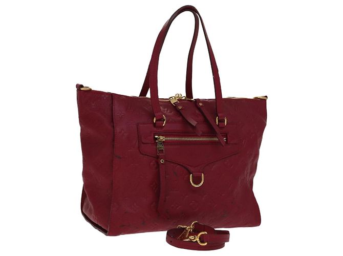 LOUIS VUITTON Bolsa Monogram Empreinte Lumineuse PM 2way Jaipur M94271 Auth 108769 Rosa