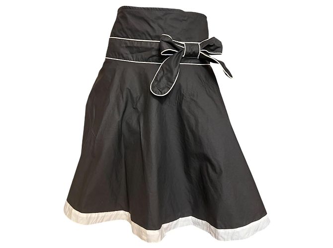 Falda de algodón negra Marc Jacobs con cinta Negro 