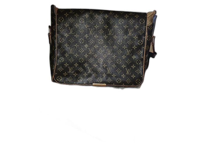 Bolsa Messenger Louis Vuitton de Couro Marrom Escuro Castanho escuro