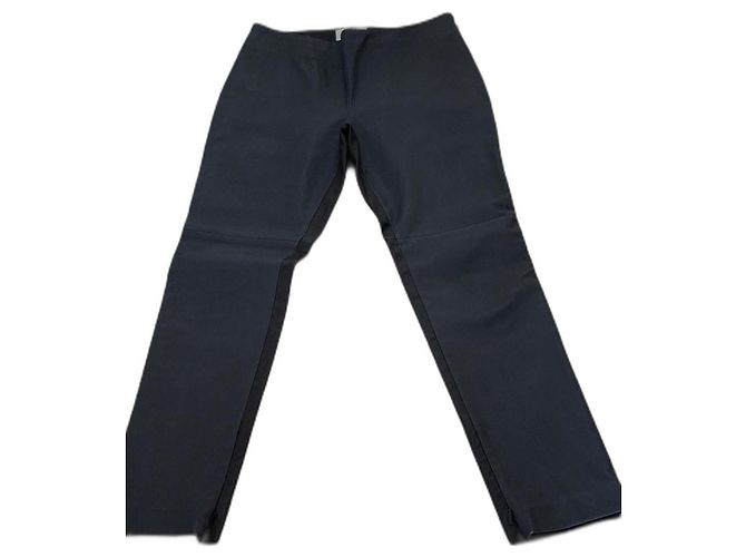 Fendi Lederhose Anthrazitgrau