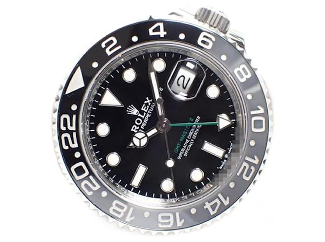 ROLEX GMT MasterII gray/ black bezel Oyster Bracelet 126710GRNR '24 Mens Silvery Steel  ref.1972353