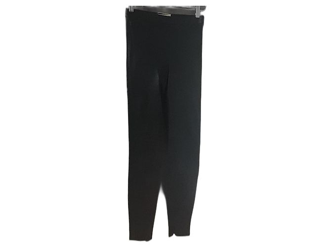 Saint Laurent Leggings aus schwarzem Lammleder