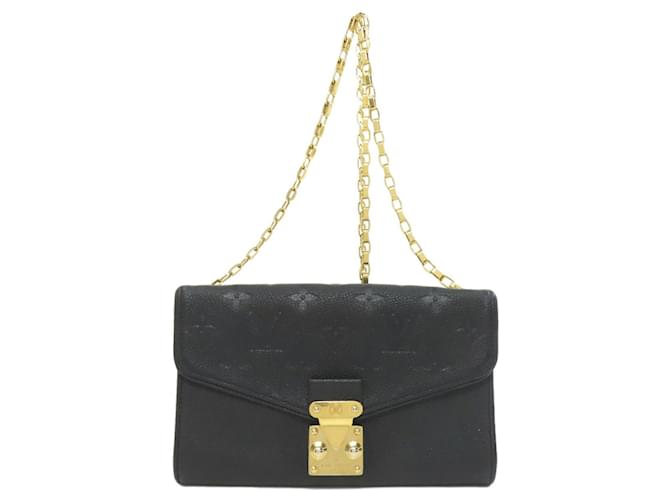 Louis Vuitton Saint Germain Preto Couro  ref.1972794