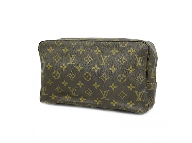 Pochete de Banheiro Monograma Verdadeira Louis Vuitton 28 Marrom  ref.1972890