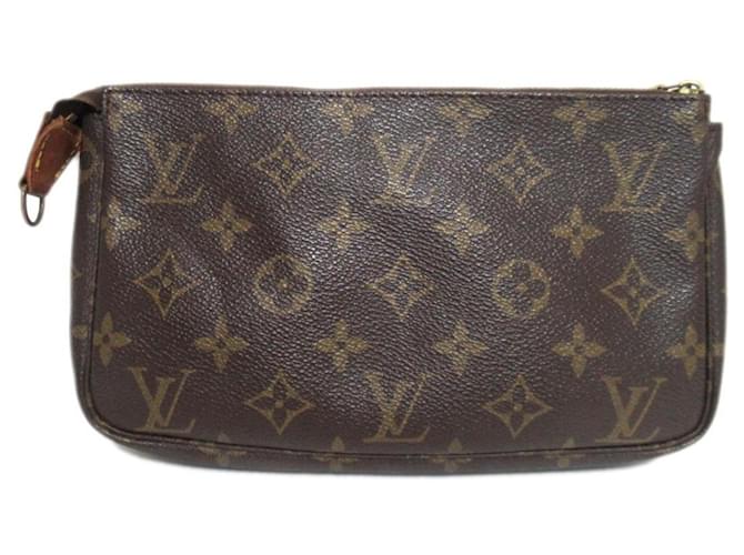 Pochette Accessoire Louis Vuitton Marrom Lona  ref.1973111