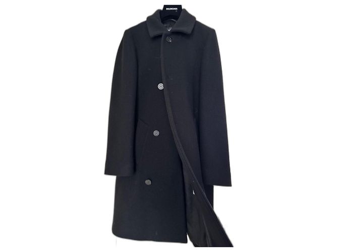 Balenciaga Kleiner Mantel oder Matrosenjacke Schwarz