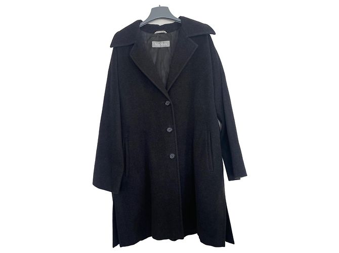 Max Mara Wool Coat Dark Grey