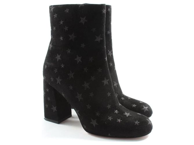 Red Valentino Lederstiefeletten Schwarz