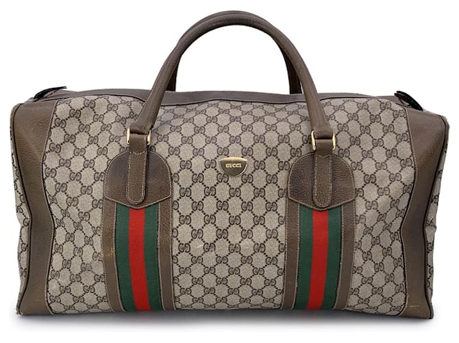 Ophidia Gucci Borsa da viaggio in tela monogramma GG beige vintage