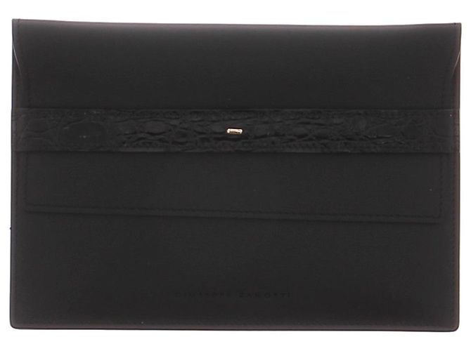 GIANVITO ROSSI Pochette T. Pelli esotiche Nero