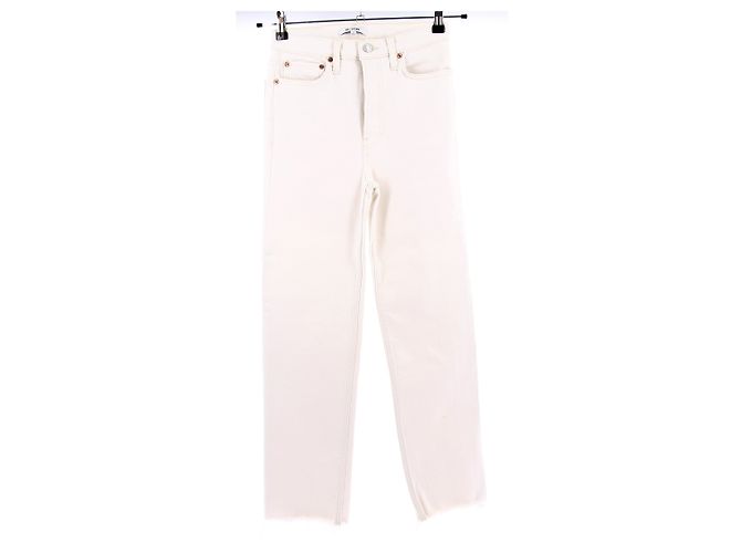 Jeans RE/DONE T.US 26 Algodón Blanco 