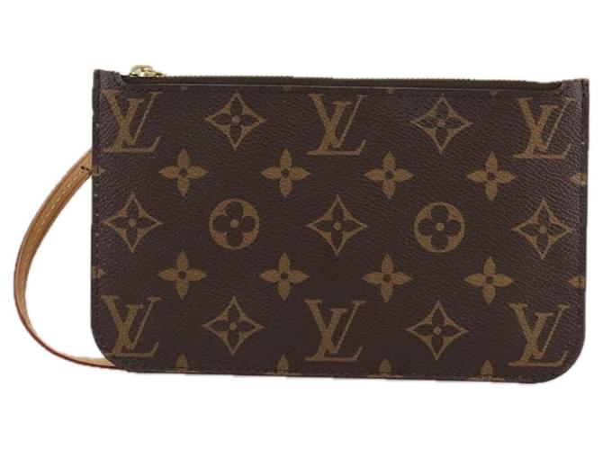 Louis Vuitton Neverfull pouch Brown Cloth  ref.1974547