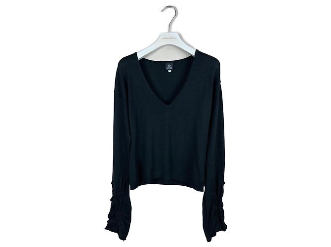 Vintage Wollpullover Versace Jeans Couture Schwarz