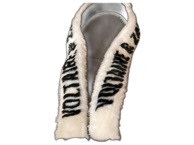 Zadig & Voltaire Faux Fur Shoulder Strap White