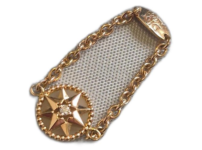 Anel rosa dos ventos dior 49 Dourado Gold hardware
