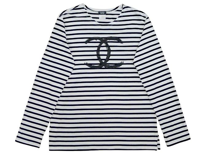 Chanel Top Nero Bianco