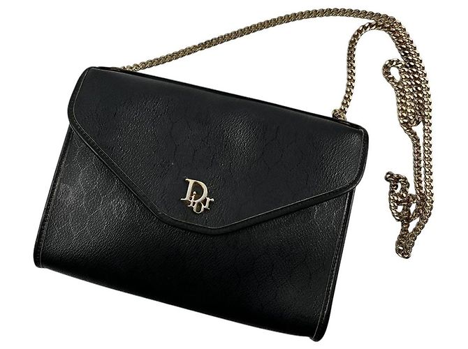 Borsa a Spalla Monogramma Nero e Oro Christian Dior D'oro