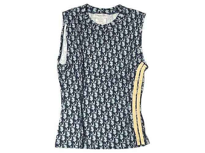 Canotta Monogramma Blu Christian Dior