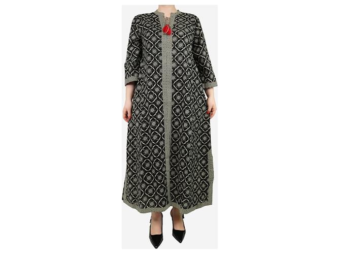 Autre Marque Black cotton printed kaftan - size XL  ref.1975102