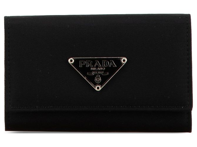 Prada Black Tessuto Key Holder