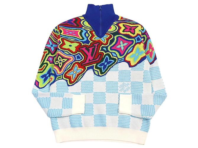 Louis Vuitton Pullover Blau Baumwolle