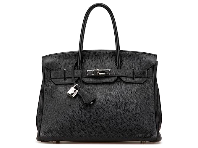 Hermès Black Clemence Birkin Retourne 30 Leather Pony-style calfskin  ref.1977372