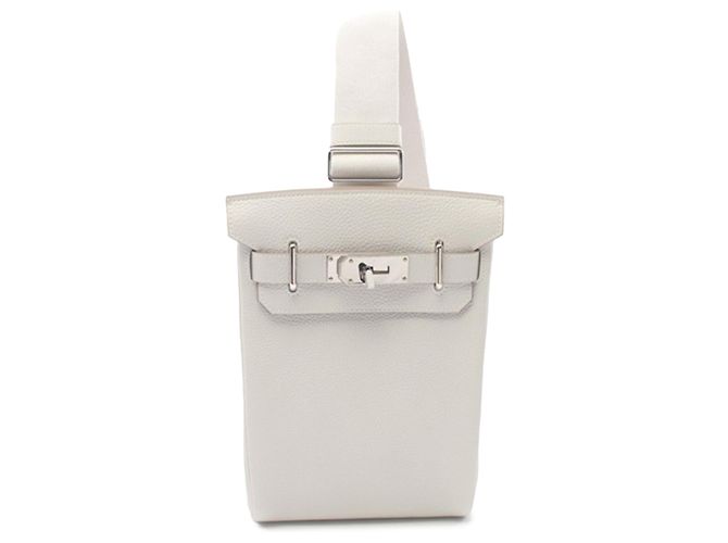 Hermès Blanco Togo Kelly Hac A Dos PM Blanco roto