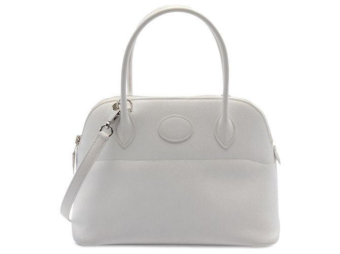 Hermès Bolide 27 en Epsom blanc Blanc cassé