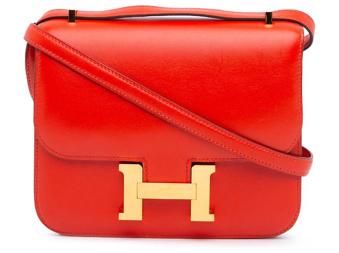 Hermès Red Mini Tadelakt Constance 18