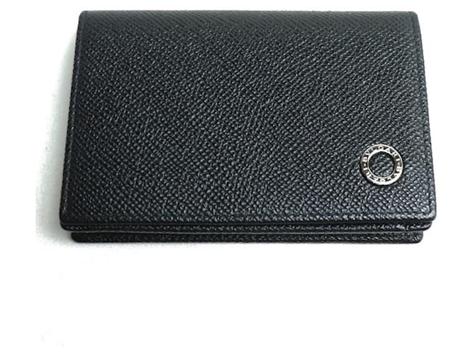 Bulgari Bvlgari Man Card Holder Business Case Black Leather  ref.1979079