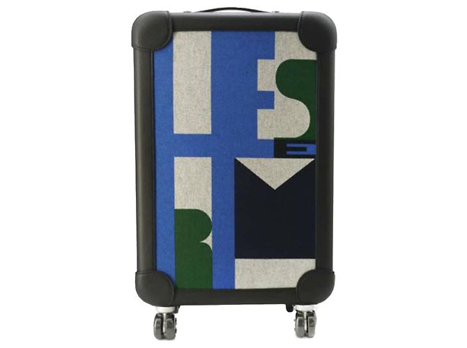 Mala de cabine Hermès Blue H Plume e Taurillon Regate RMS Azul