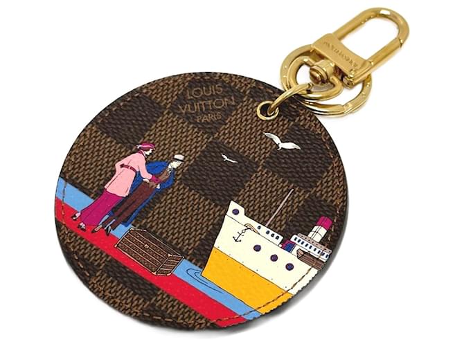 Louis Vuitton Monogram Charm Key Holder Brown  ref.1980637