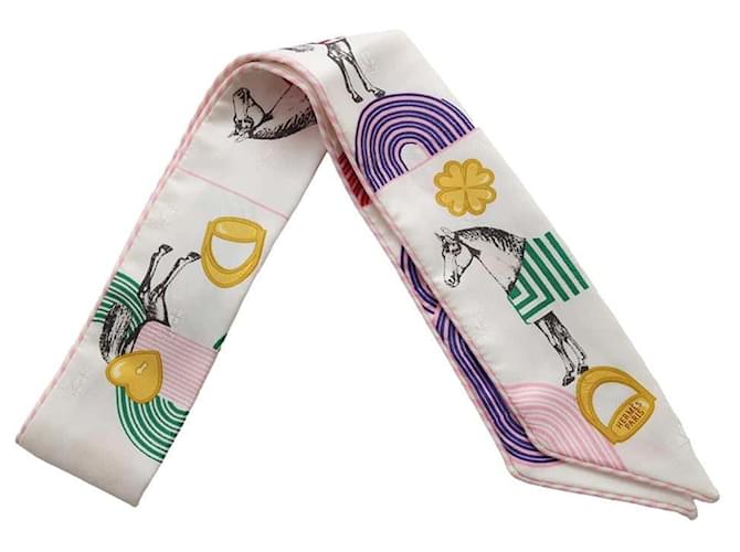 Écharpe Twilly en soie Hermès Multicolore  ref.1980799