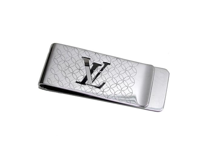 Louis Vuitton Silver Money Clip Silvery Steel  ref.1980878