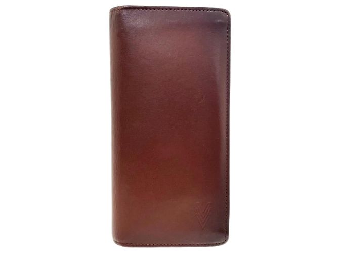 Cartera Larga Ombre Brazza Louis Vuitton Castaño