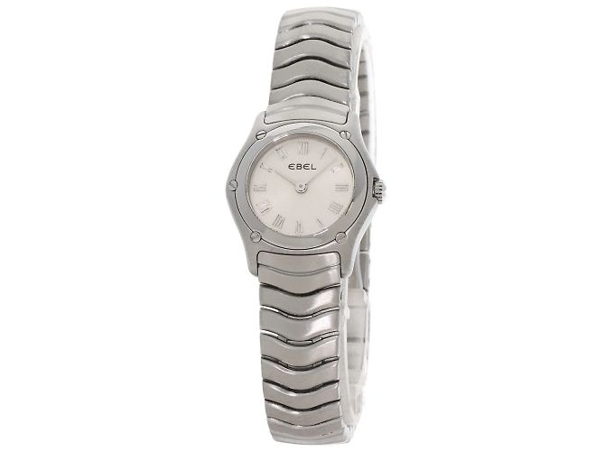 Relógio de pulso feminino em aço inoxidável EBEL Classic Wave