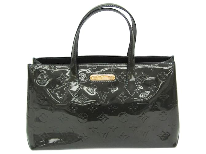 Louis Vuitton Monogram Vernis Wilshire PM Handbag Blue Patent leather  ref.1981205
