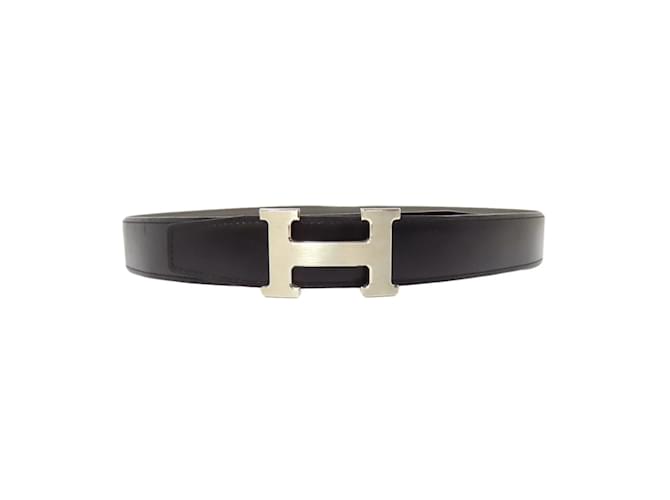 Hermès Hermes Constance Taurillon Men's Belt Silvery  ref.1981395