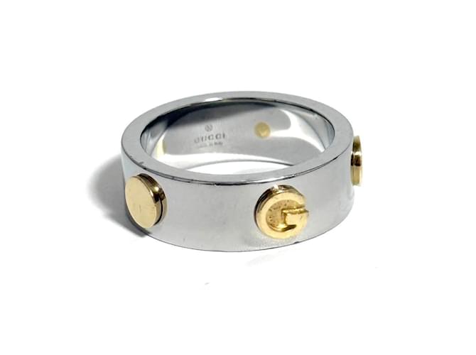 Gucci Men's Combination Ring Steel Gold-plated  ref.1981555