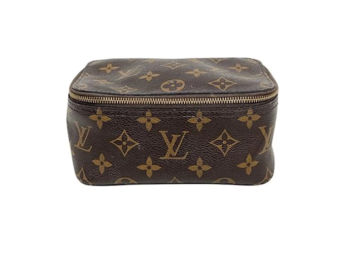Louis Vuitton M43688 Cube Derangement Monogram Pouch Brown Patent leather  ref.1981792