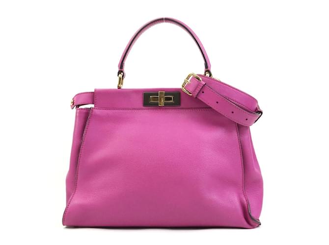 Fendi Peekaboo Leather Handbag  ref.1981950