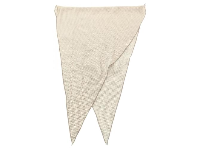 Hermès Hermes Losange Scarf in Beige and Ivory Cream Silk  ref.1982168