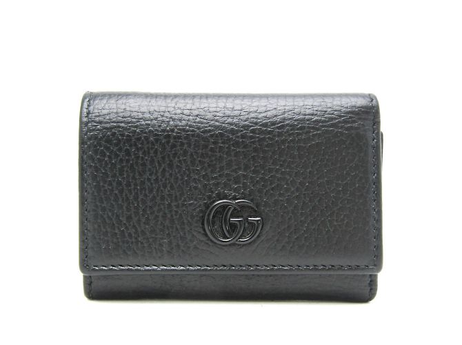 Gucci PETITE MARMONT Leder Geldbörse Schwarz