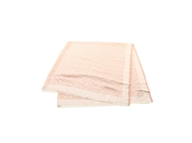 Louis Vuitton Pink Silk Wool Shawl  ref.1983031