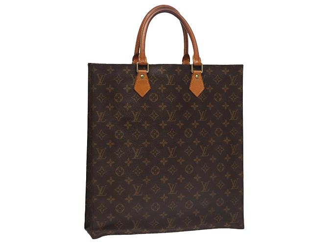 LOUIS VUITTON Monogram Sac Plat Handtasche M51140 LV Auth 109668 Monogramm