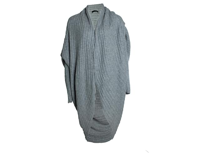 The row Die gerippte graue Strickjacke 