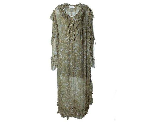 Autre Marque Vestido maxi estampado floral verde Riffle de Zimmermann
