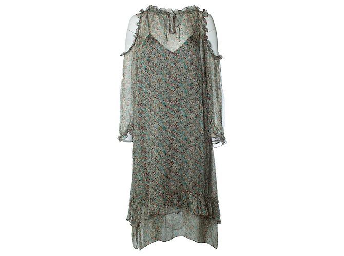 Vestido deluxe de seda con estampado de arrecife Zadig & Voltaire Multicolor 