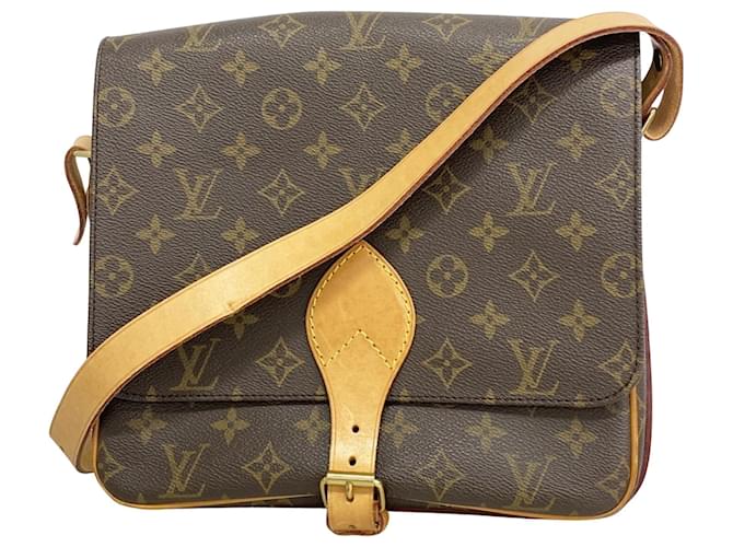 Louis Vuitton Cartouchière Brown Cloth  ref.1984148
