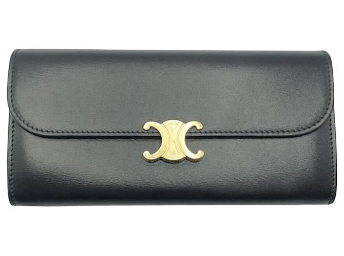 Céline Triomphe Black Leather  ref.1984180